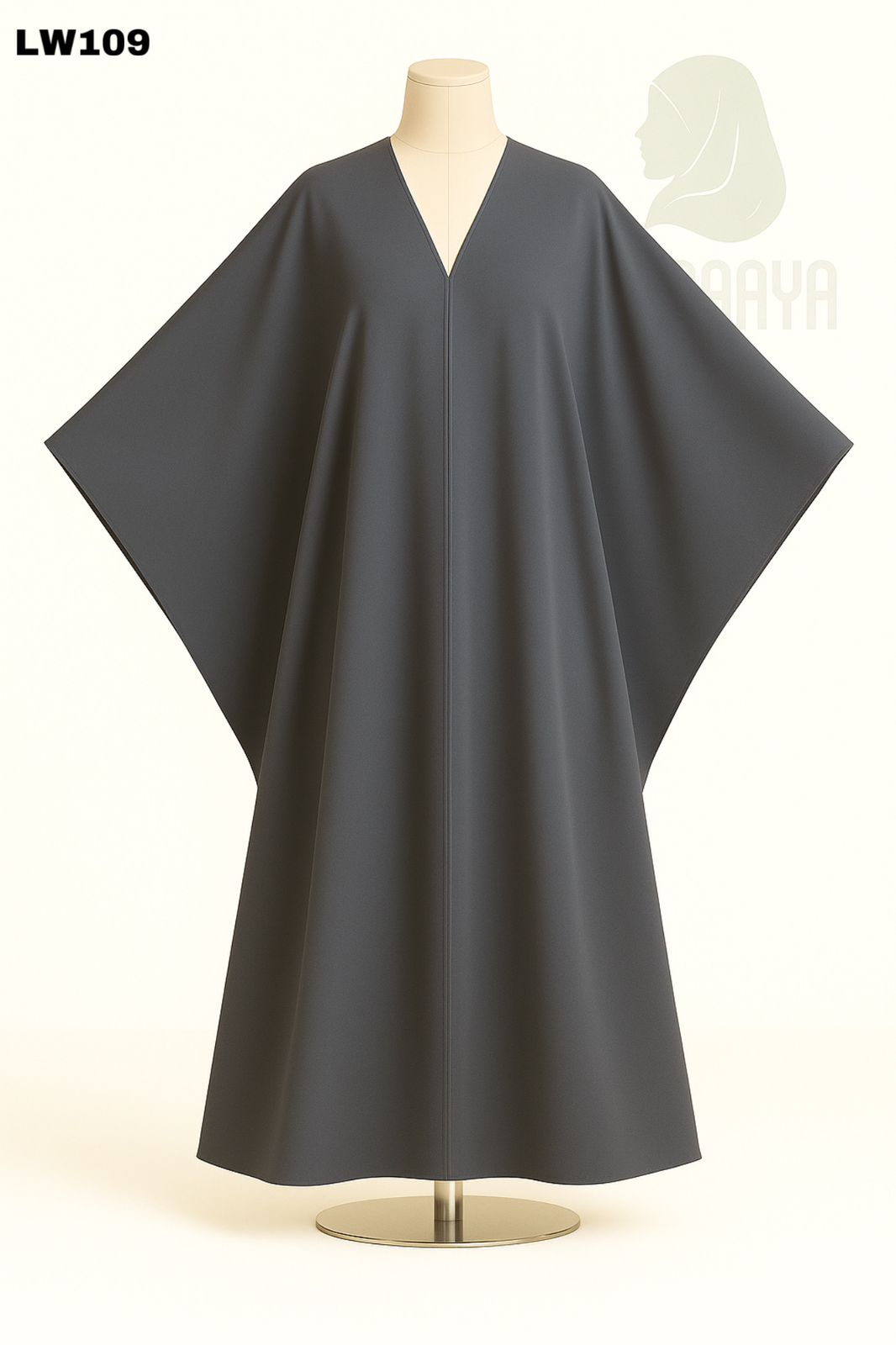 Charcoal Classic Batwing Abaya