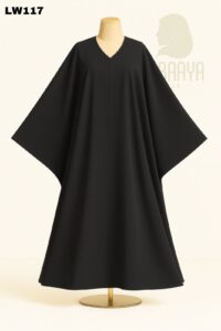 Flowing Batwing Black Abaya