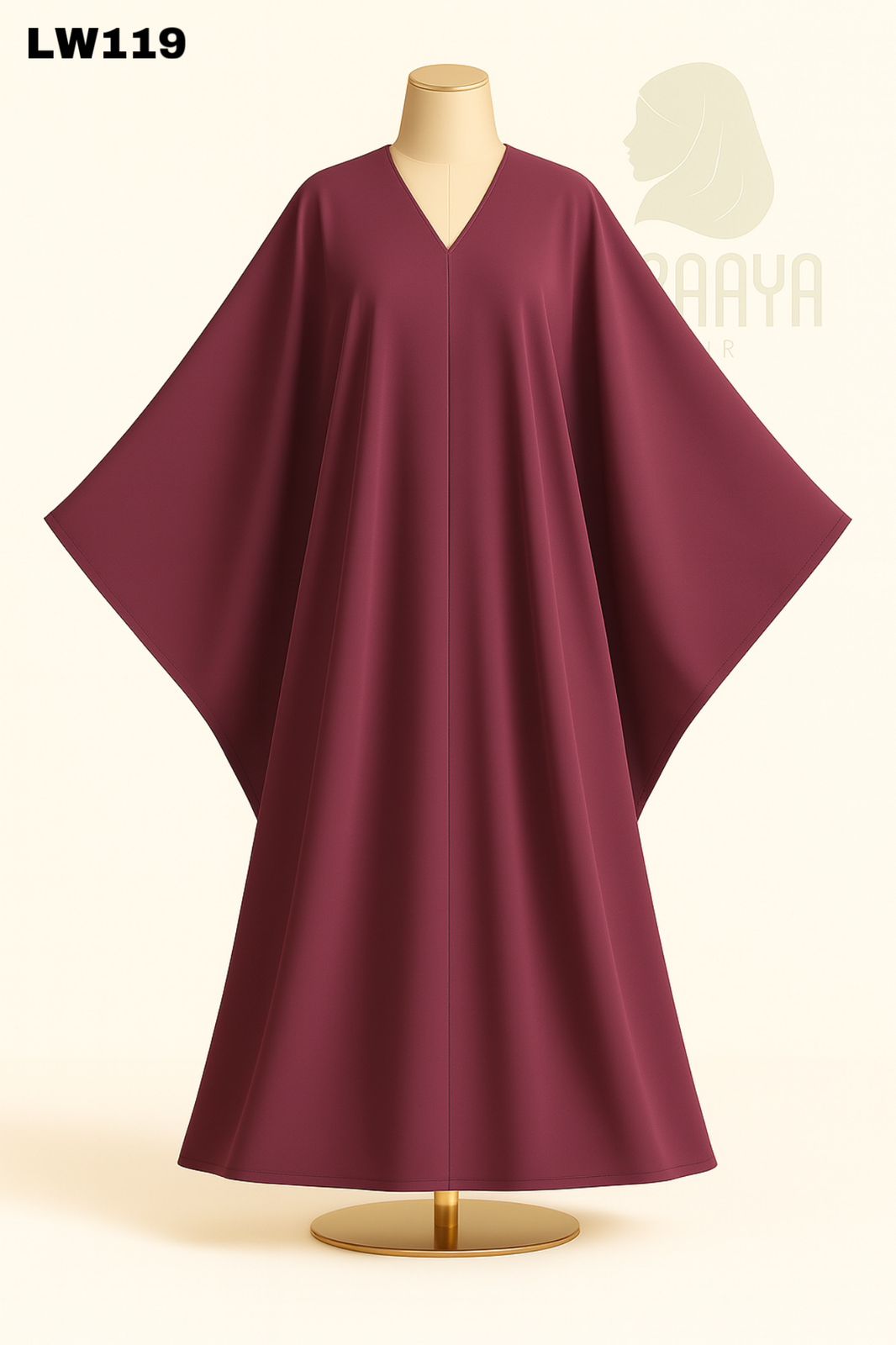 Plum Batwing Kaftan Abaya