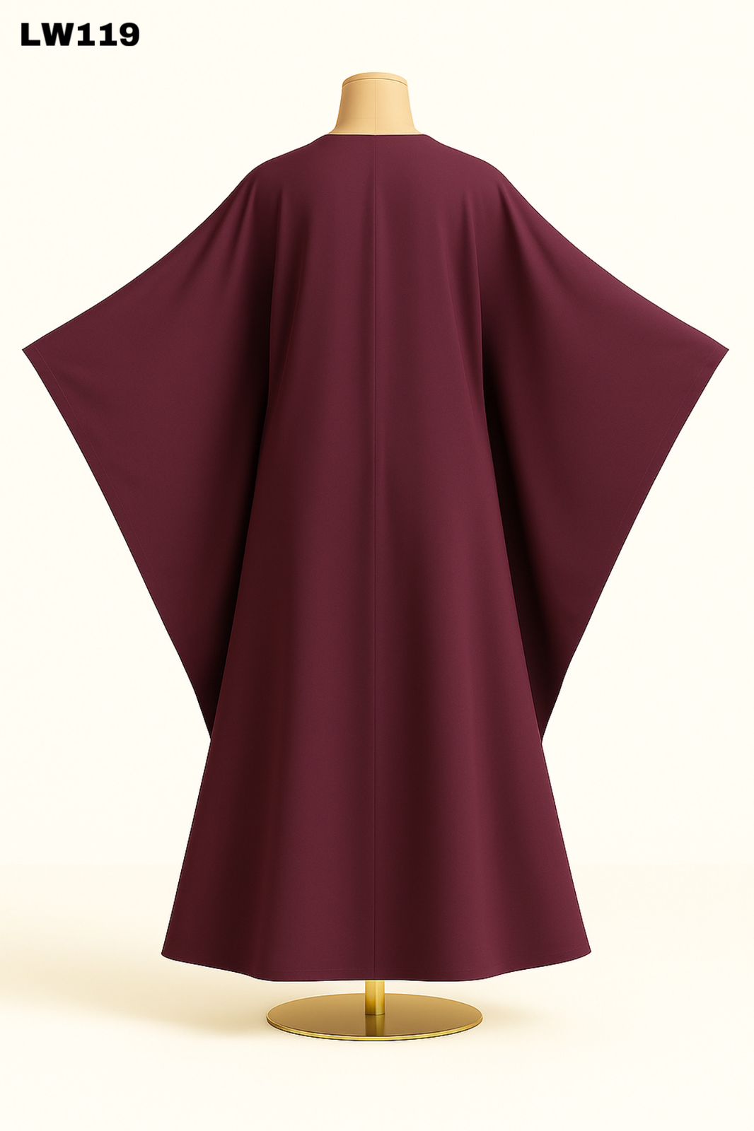 Plum Batwing Kaftan Abaya - Image 2