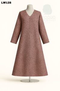 Rosewood Print Modest Abaya