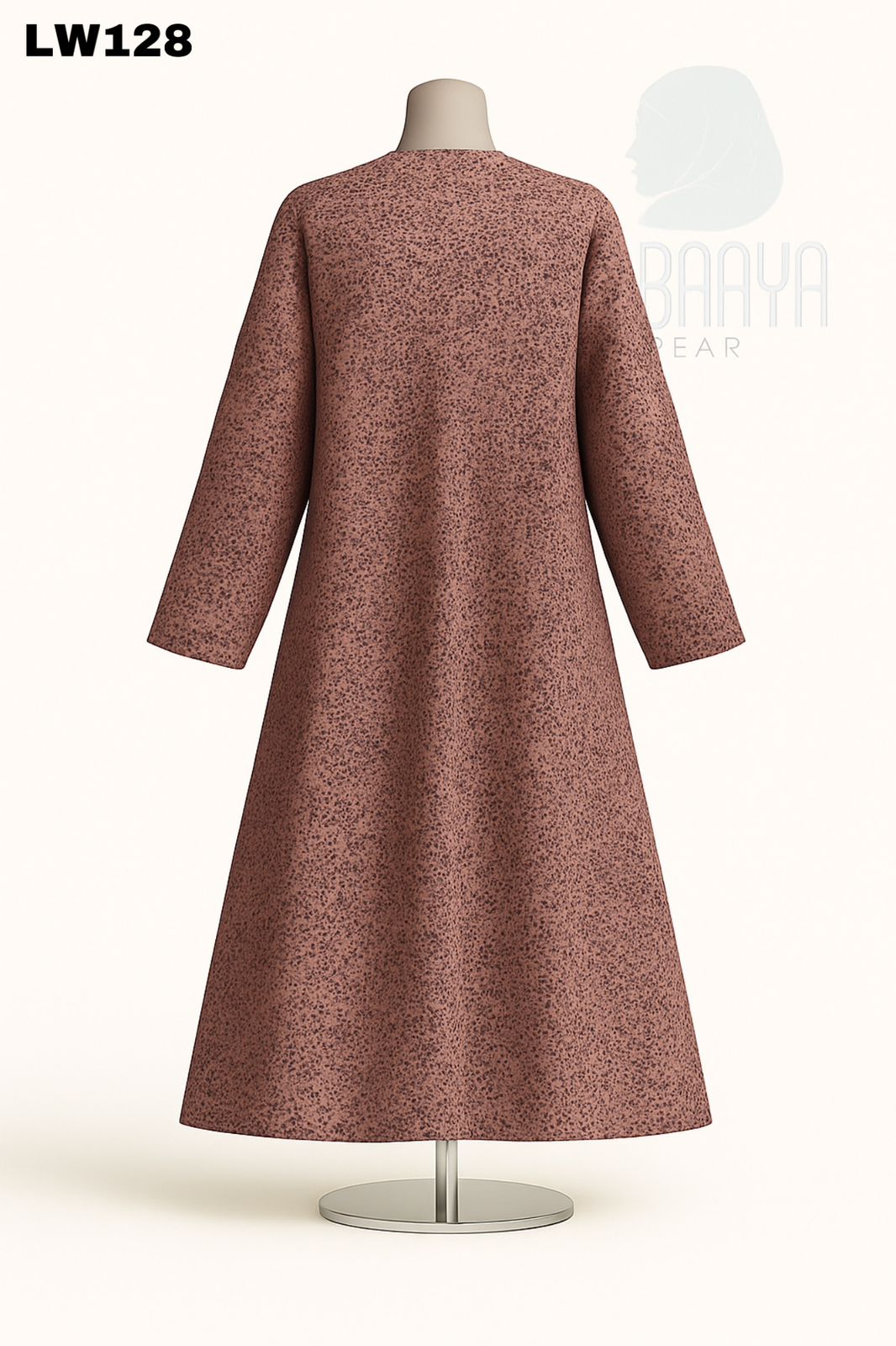 Rosewood Print Modest Abaya - Image 2