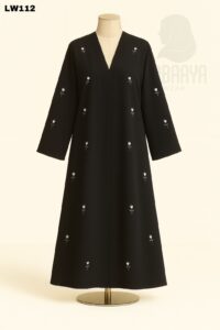 Tulip Embroidered Elegance Abaya