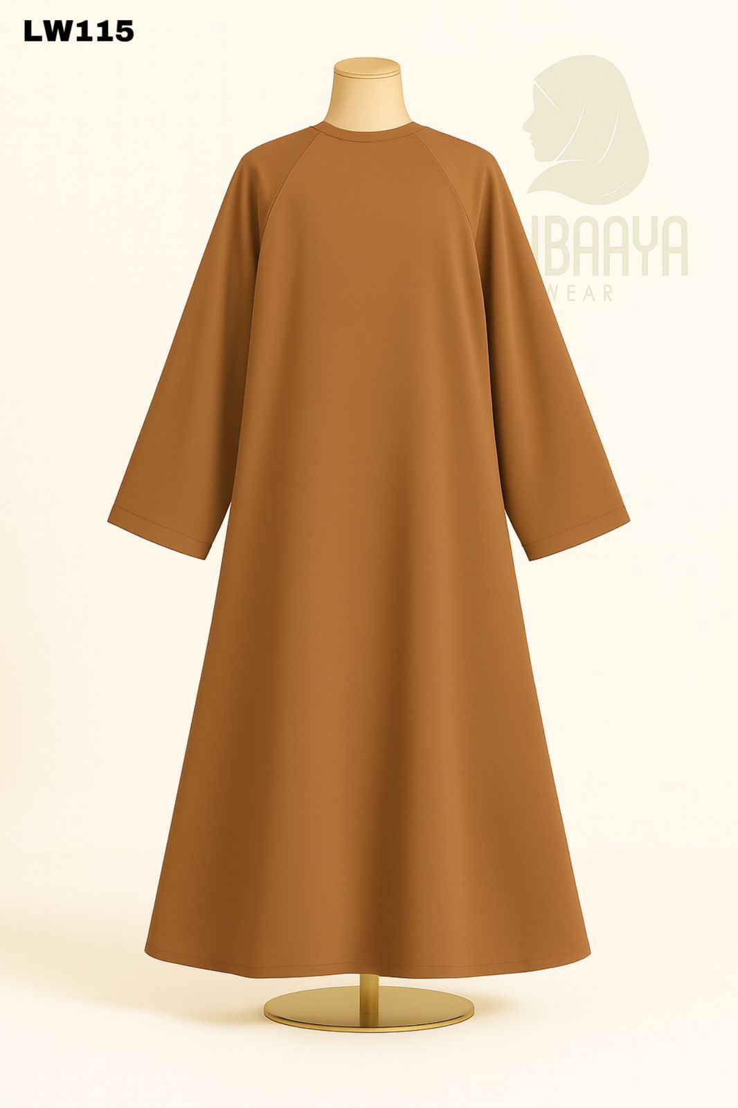Caramel Minimalist Abaya - Image 2